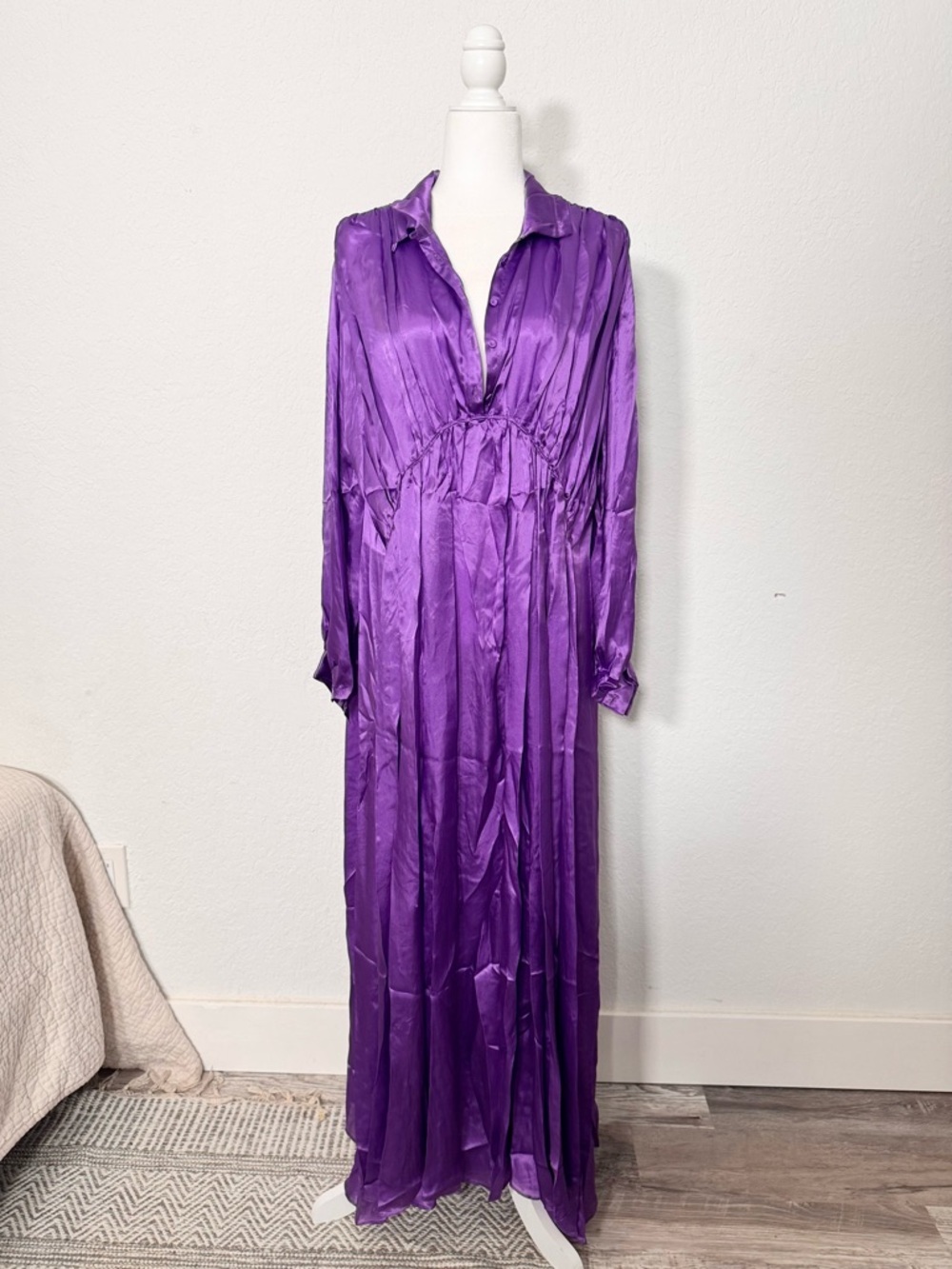 Forte Forte V-neck silk maxi dress